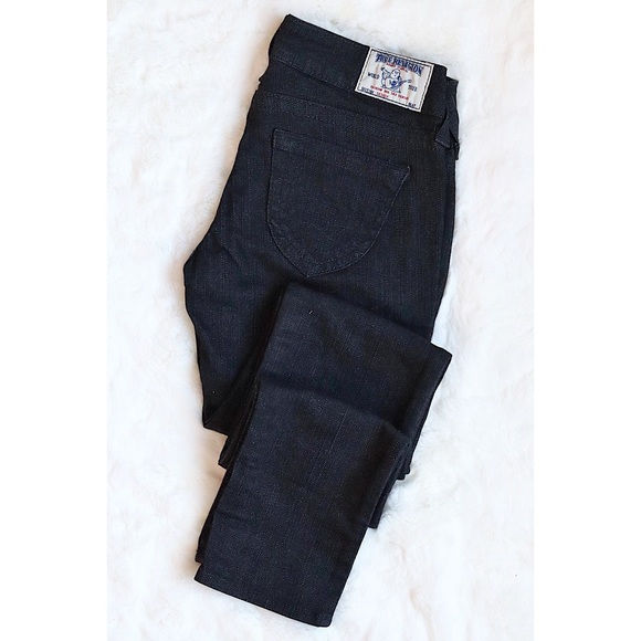 💕HP💕NBW True Religion Black Denim Skinny Jeans - Picture 2 of 16